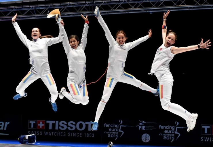 Spadă. Echipa de spadă feminin a României a cucerit al șaselea titlu european